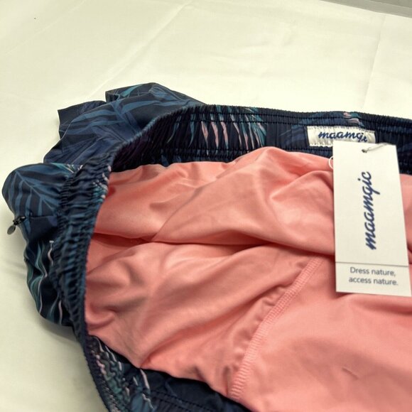 Maamgic Swim Shorts Mens 2XL  Colorful Drawstring  2 Zip Pockets 16"X 36" - Picture 7 of 7